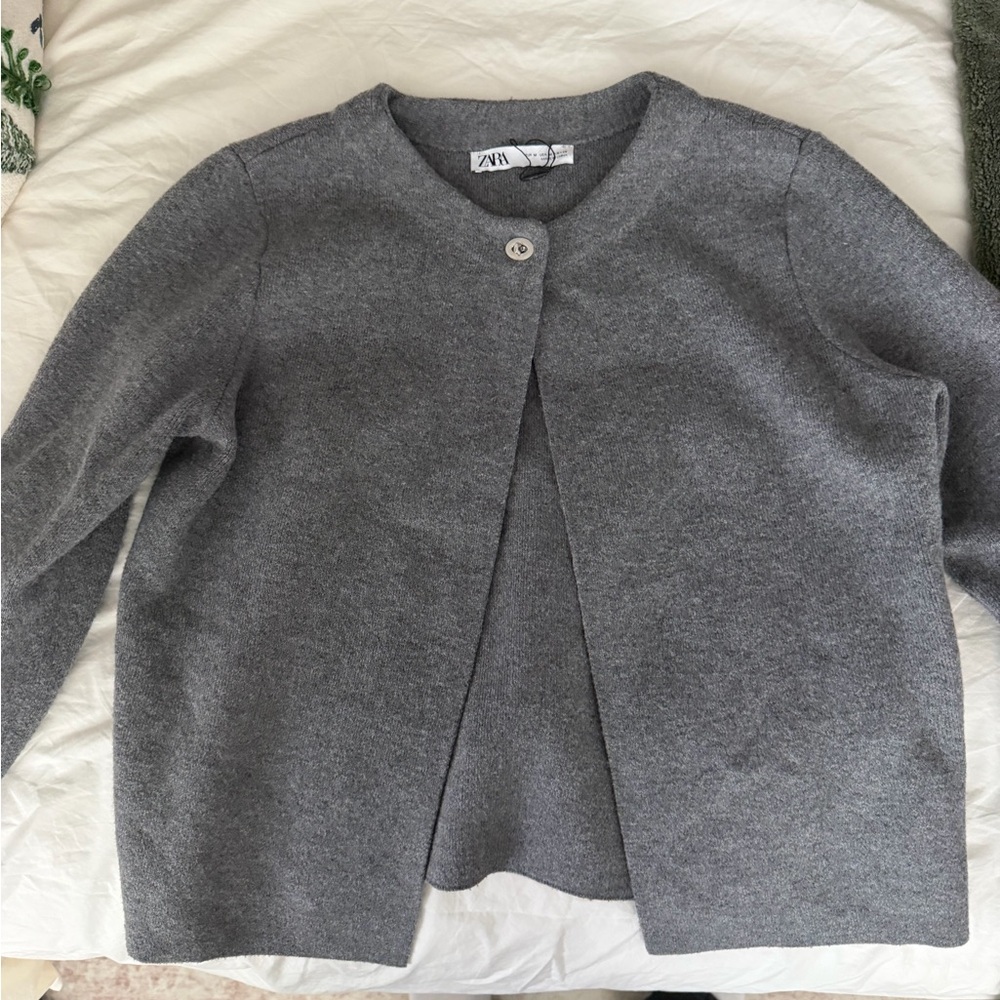 Zara Charcoal Knit Cardigan